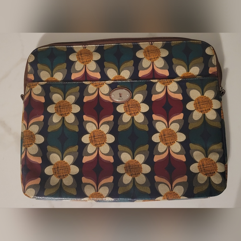 Fossil Floral Coated Canvas Laptop Case